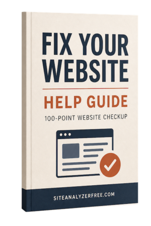 FIX YOUR WEBSITE HELP GUIDE 100-POINT WEBSITE CHECKUP