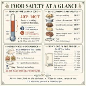 Food safety guide for your fridge.